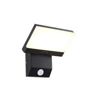 Outdoor Waterproof Aluminum Wall Lamp Induction Rotatable Folding Design for Hotels Bedrooms Stairs Indoor Courtyard Use Solar